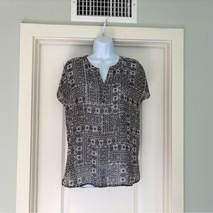 J. Jill Semi Sheer Oversized Boho Top XS